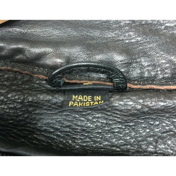 UNIK Ultra Heavy LEATHER Motorcycle Zip Buckle Lined Jacket Womens Size S Black - Picture 9 of 12